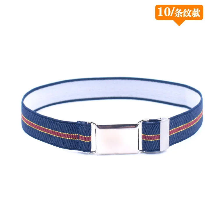 Waist Belt Детские эластичные штаны в полоску с регулируемым поясом и цветочным принтом для мальчиков и девочек - Цвет: Waist Belt