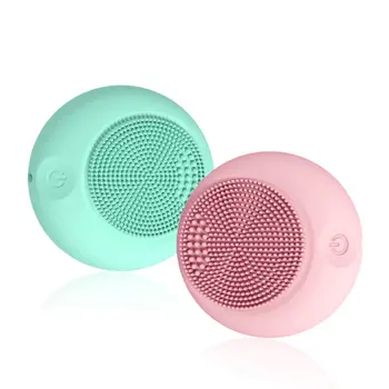 

Ultrasonic Vibration Electric Face Washing Cleaning Massage Brush Waterproof Silicone Facial Cleansing Devices tool
