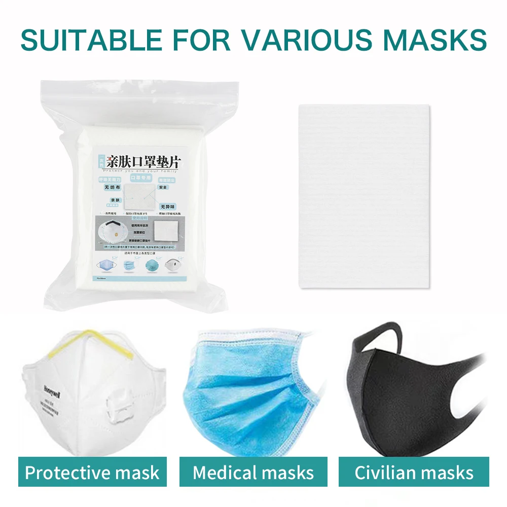 

100PCS Disposable Mask Gasket Replacement Mask Pad Safety Anti Dust Respiratory Filter Mask AntiVirus Mask Against Pollution Mat