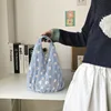 Bolso pequeño de tela transparente con bordado de margaritas para mujer, Mini bolsa de decoración de fruta ecológica de alta calidad para chicas ► Foto 2/6