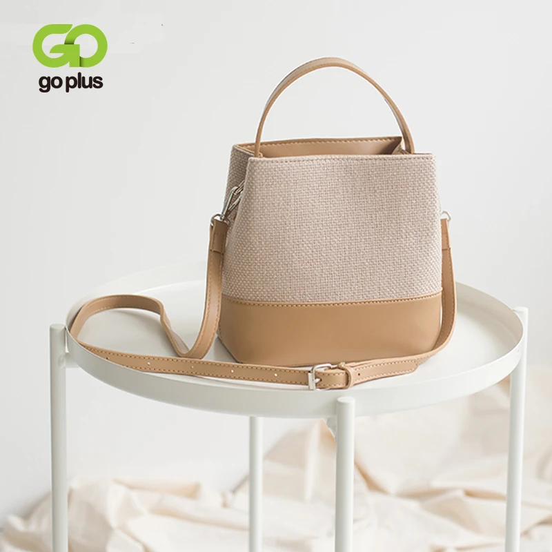 

GOPLUS PU Patchwork Women's Bucket Bags Shoulder Bags for Women 2020 Versatile Crossbody Bag sac a main femme malas ombro