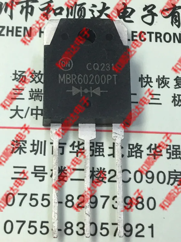 2 шт./MBR60200PT TO-3P 200V 60A TO3P