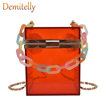 

Small Designer Jelly bag Luxury Party Bags For Women 2020 Acrylic PVC Clear Handbag Mini Transparent Fashion Totes Ladies sac