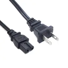 18awg cabo de parede universal us NEMA-1-15P para iec320 c7 ac cabo de alimentação compatível com vizio e-m-series hdtv, sharp, smart led tv ps1
