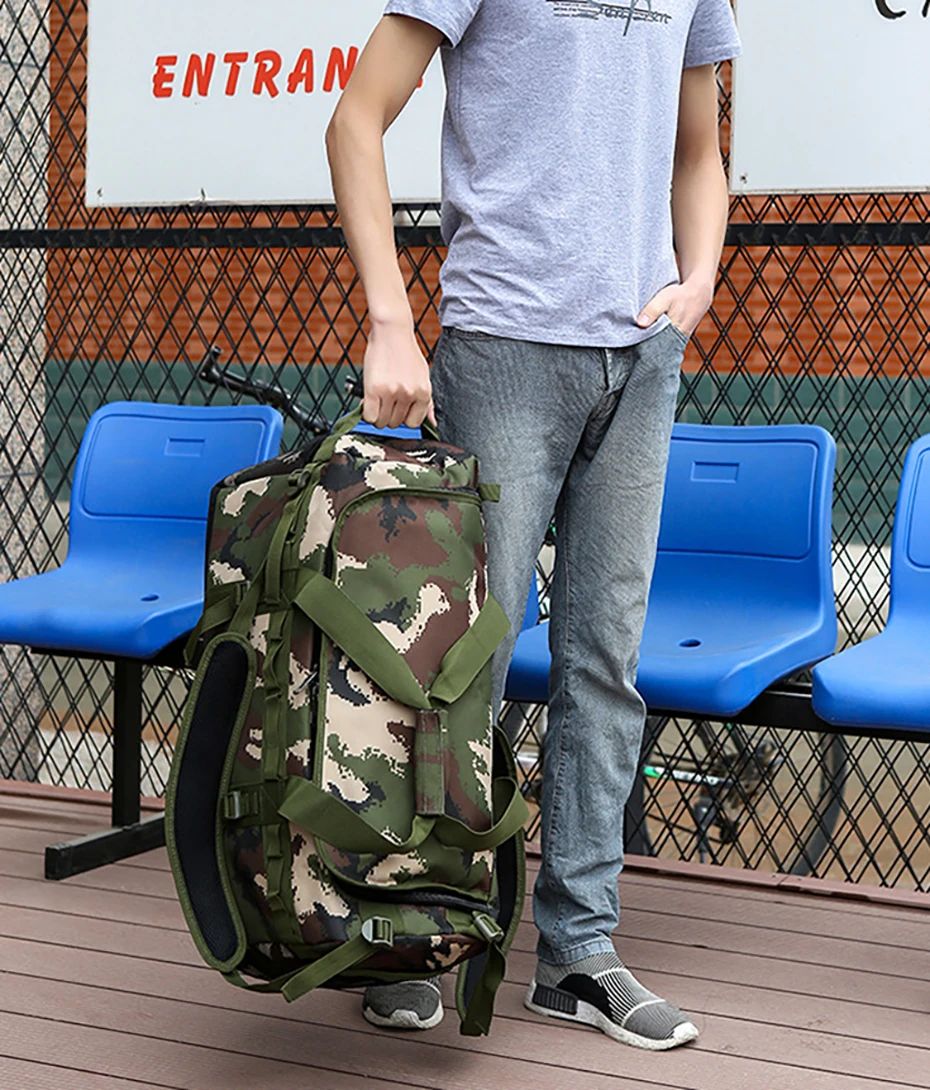 Camo Gym Sports Bag Men Waterproof Fitness Training Backpacks Multifunctional Travel Luggage Outdoor Sporting Tote For Male12