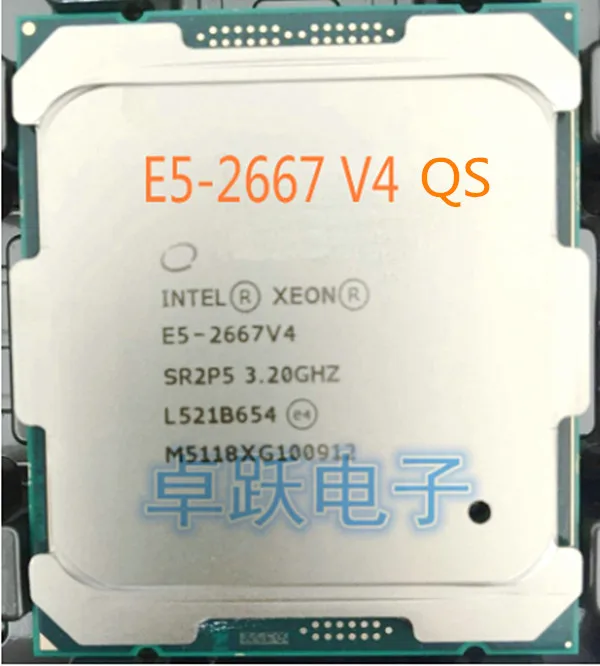 E5-2667V4 QS Original Intel E5 2667 V4 QS 3.20GHZ 8-Core 25M Cache E5-2667 V4 QS DDR4 2400MHz FCLGA2011-3 135W Processor top processor
