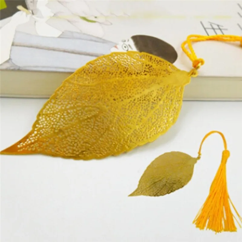 3 цвета металлические золотистые закладки Marque Page Leaf Book Marker для книг канцелярские принадлежности подарок школьные принадлежности закладки