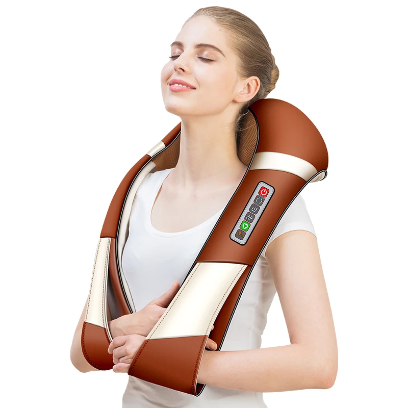 U Shape Electric Neck Roller Massager for Back Neck Shoulder Body Health Care Relaxation Infrared Heated Kneading Massage Pillow