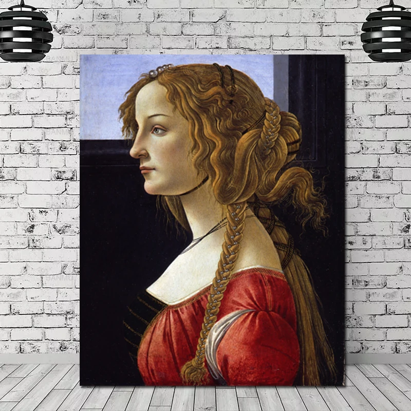 Sandro Botticelli портретная настенная живопись на холсте постеры печать современная