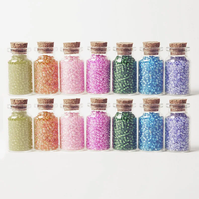 5pcs 5/10/14/20ml Mini Clear Glass Drifting Bottles With Cork Stopper Small Jars Christmas Wedding Birthday Party Decoration