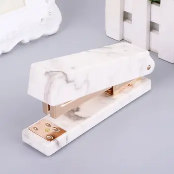 

Marble Texture Stapler Manual Staples For Office Student School Home Stationery