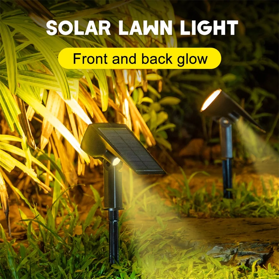 108 92 43LED Solar landscape spotlights outdoor waterproof Garden lamp for Yard street wall lights cool warm light 3 modes solar garden lanterns