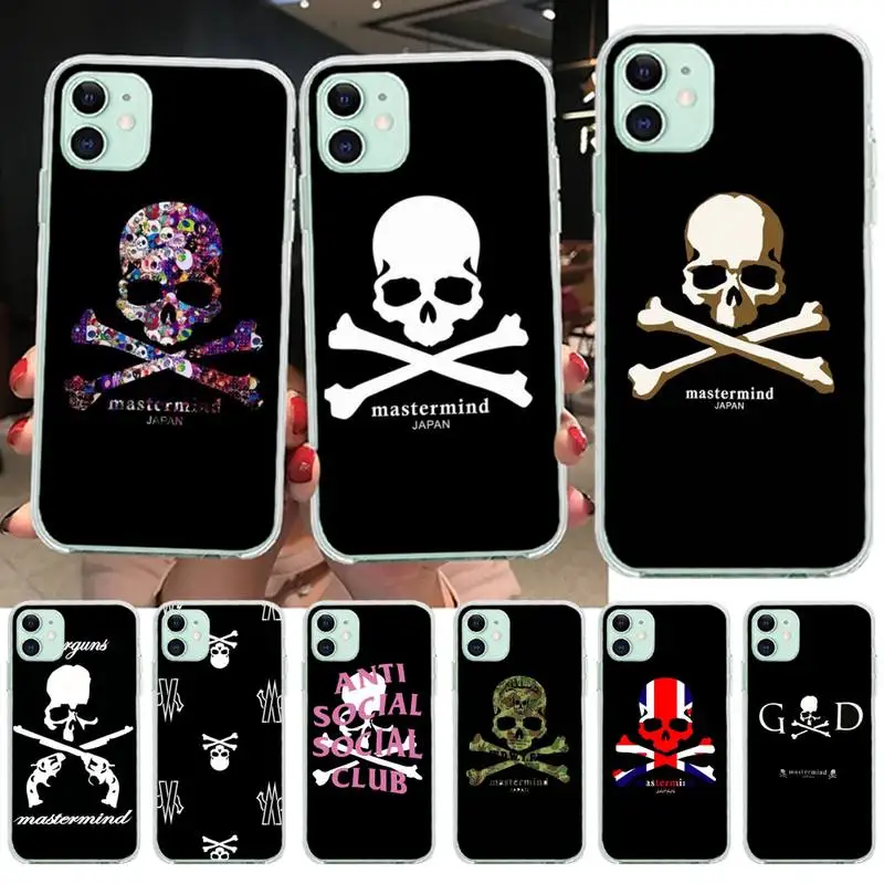 PENGHUWAN Japanese popular skull brand Custom Photo Soft Phone Case for iPhone 11 pro XS MAX 8 7 6 6S Plus X 5S SE XR cover | Мобильные