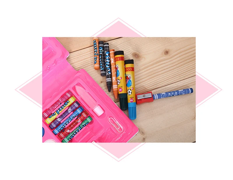 42 шт./компл. Kids арт Рисование инструмент для живописи маркеры восковой карандаш масляная пастель подарок