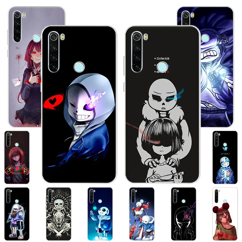 Soft TPU Phone Case For Xiaomi Redmi 9 9C 7a 9A 8 8A Note10 Note 8T 9T 7 Pro 9s Cartoon Undertale Sans Silicone Cases Cover | Мобильные