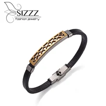 21,3 см длинный браслет из нержавеющей стали неосновной кожаный браслет и браслеты для мужчин
