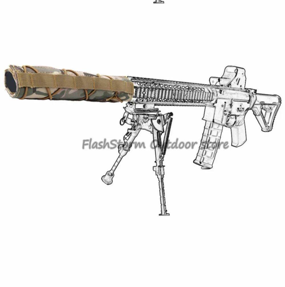 TOtrait 500D глушитель крышка 8,6" 22 см подавитель Mirage тепловой чехол Тактический щит рукав крышка глушителя страйкбол Глушитель Защита