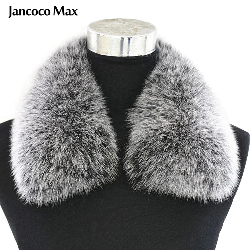 Jancoco Max новый зимний воротник из натурального Лисьего меха для женщин и мужчин