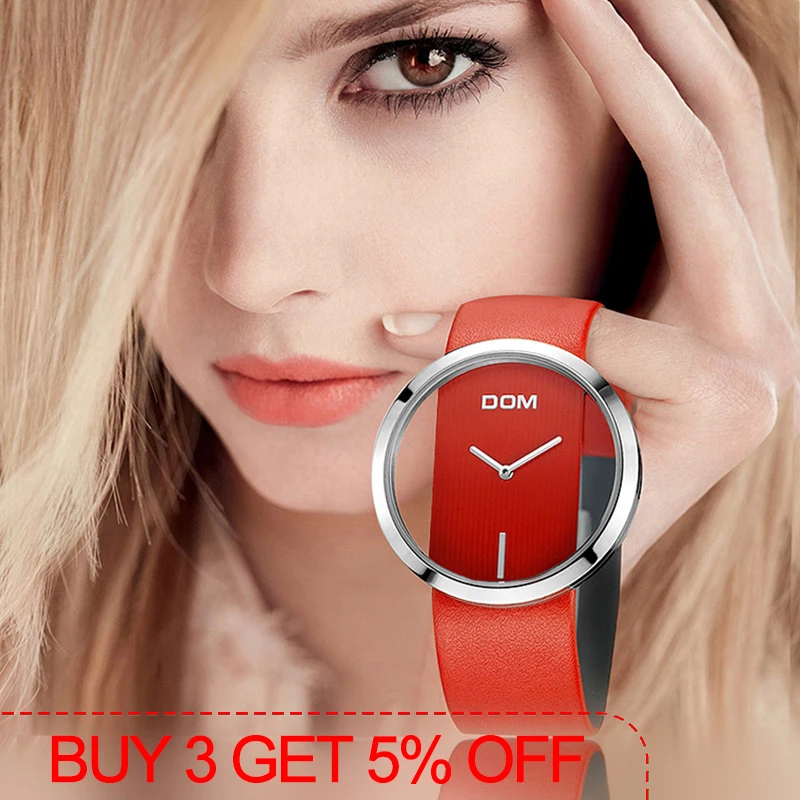 DOM Watch Women luxury Fashion Casual 30 m waterproof quartz watches genuine leather strap sport Ladies elegant wrist watch girl DOM Watch Women luxury Fashion Casual 30 m waterproof quartz watches genuine leather strap sport Ladies elegant wrist watch girl