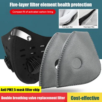 

Mask Filter 5 Layers Anti Dust PM2.5 Replacement Dustproof for Mouth Masks Sports Cycling