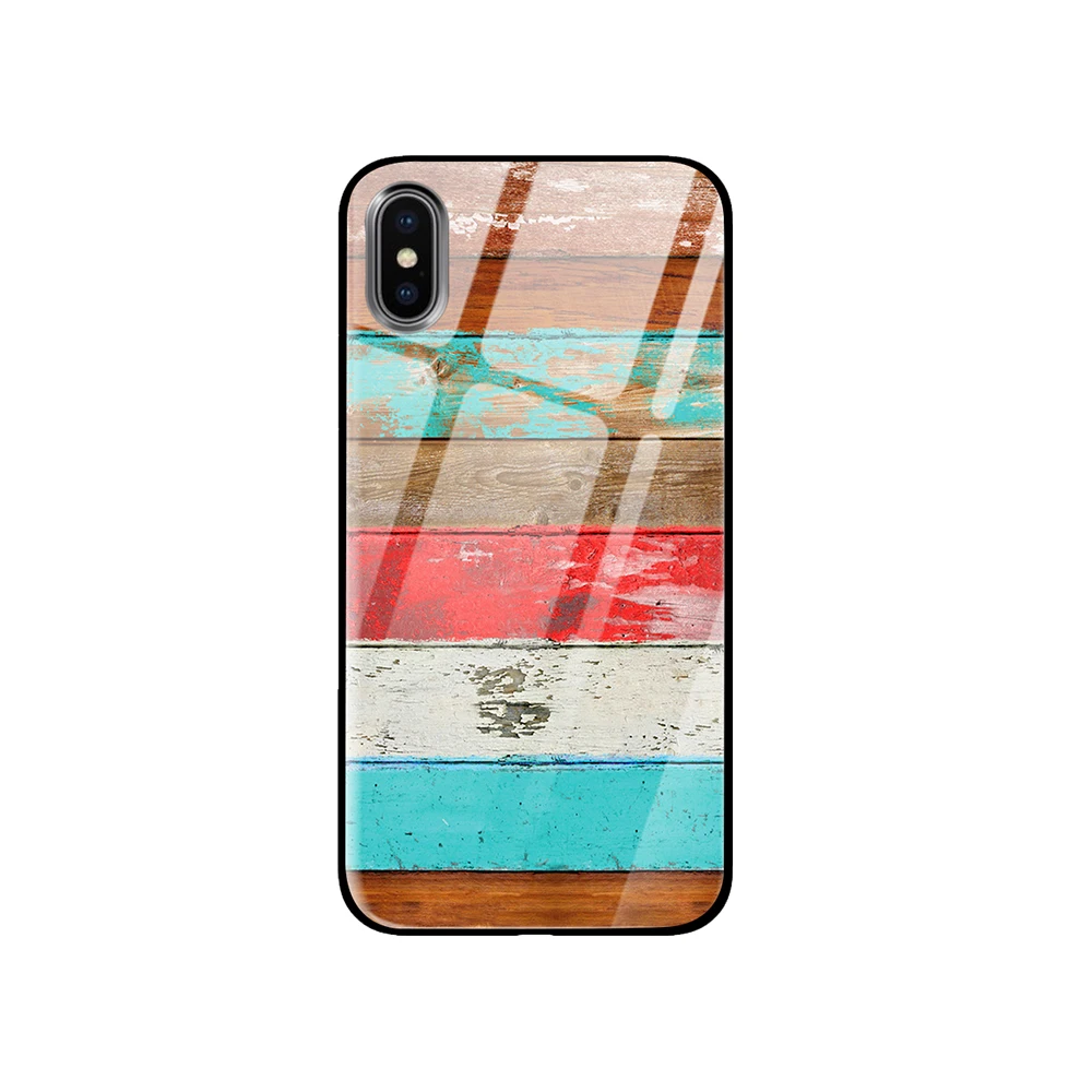 Детские синие для iPhone 5 5S 6 6s 7 8 Plus X XS XR 11 Pro макс. закаленное стекло чехлы