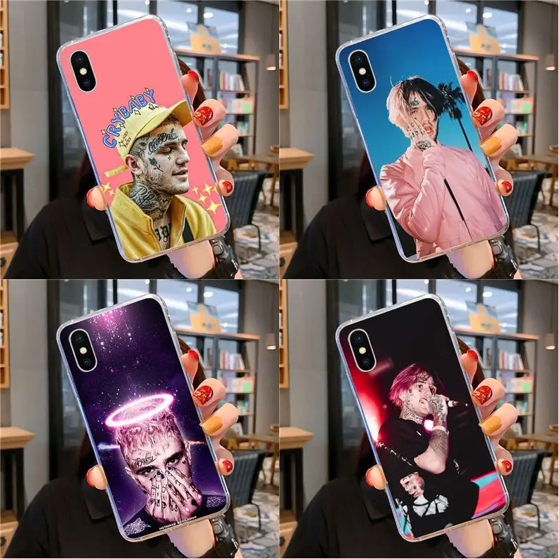 Высококачественный силиконовый чехол для телефона Rap singer Lil с открытым носком iPhone