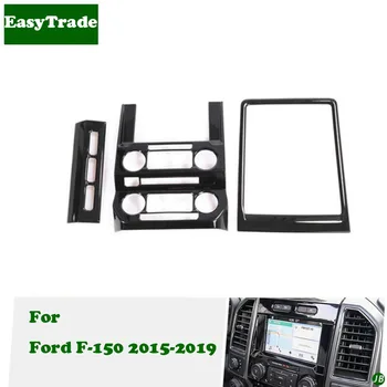 

3PCS Car Styling Outlet CD Air Conditioning Central Control Panel Cover Frame Trim For Ford F150 F-150 2015-2019 Car Accessories