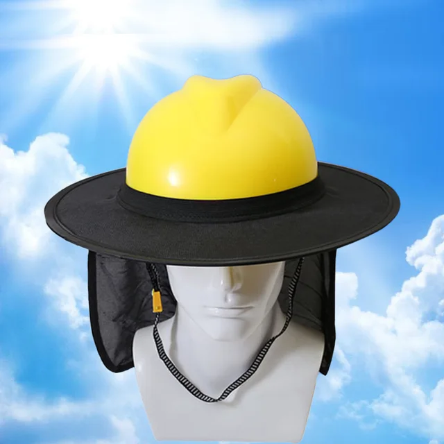 Casco reflectante de seguridad para la construcción, casco de protección para el cuello, parasol, rayas reflectantes, protección solar de verano para evitar quemaduras solares