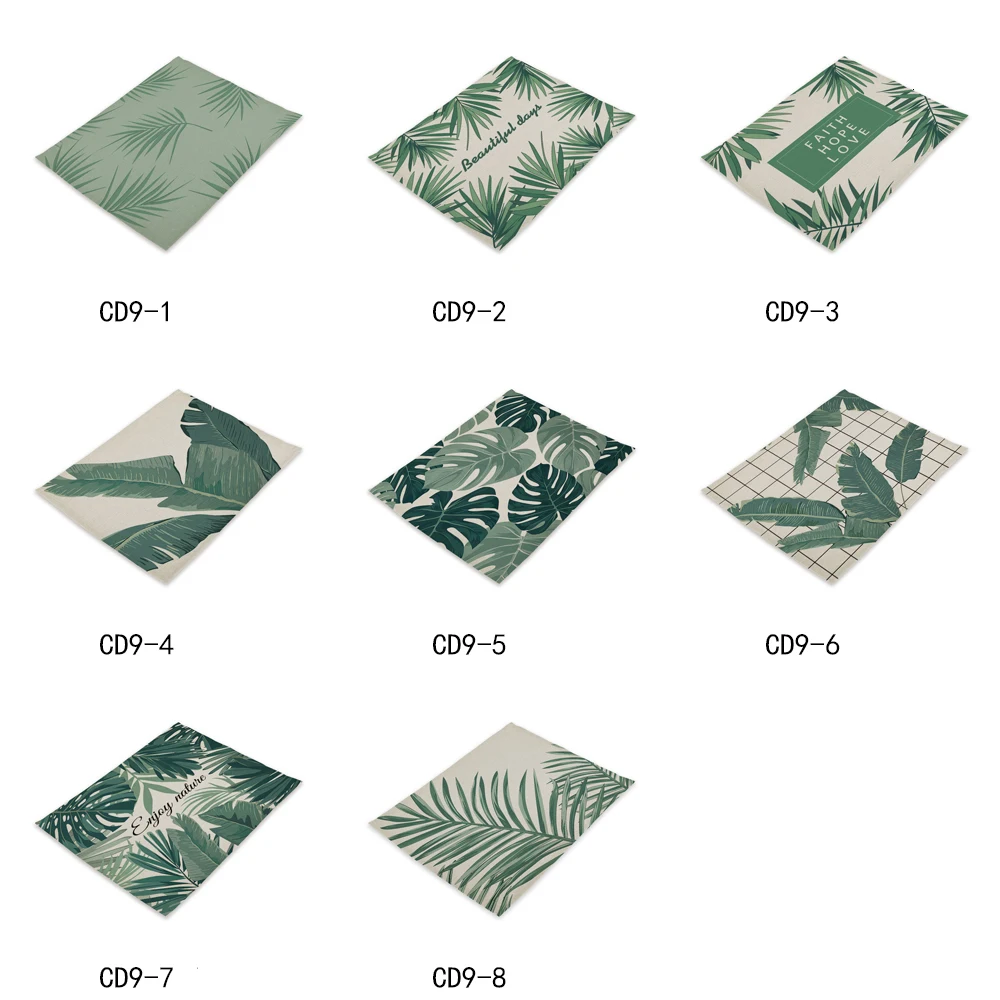 Monstera коврик в виде листа, столовые коврики для обеденного стола 42*32 см, скандинавские кухонные подставки для напитков, настольные салфетки, коврик для посуды