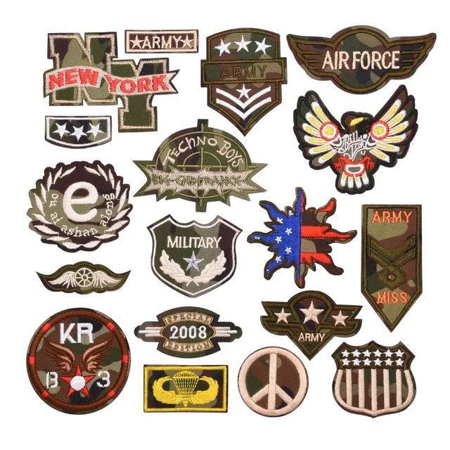 Military embroidery patches DIY clothes Applique Army embroidery badges11