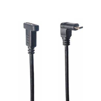 

90 Degree USB C Male to Female Extension Cable, Up & Down Angled USB 3.1 Type C Extender Charging & Sync Cable with Panel Mount