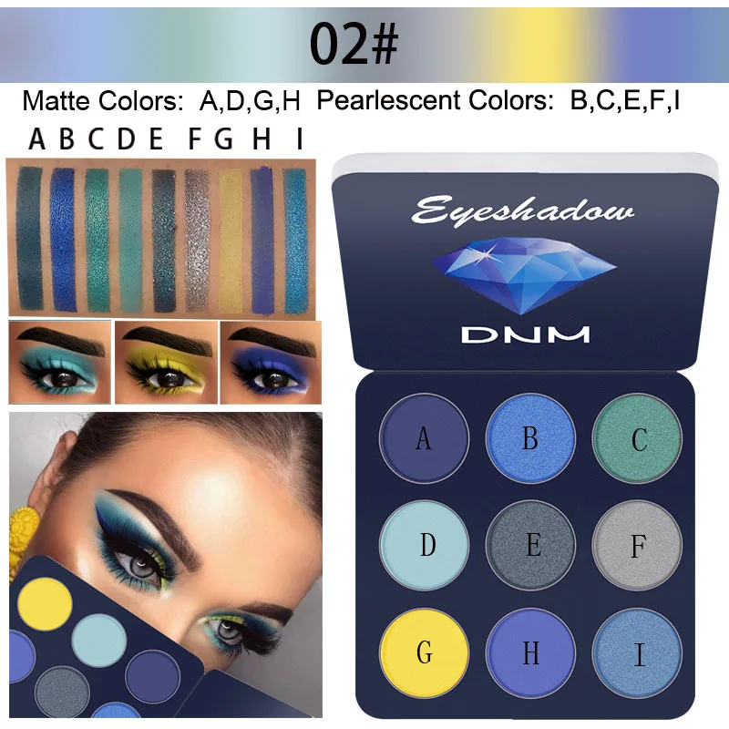 

9 Colors Matte Eyeshadow Palette Waterproof Not Blooming Bright Eye Shadow Professional Beauty Makeup Cosmetics TSLM2