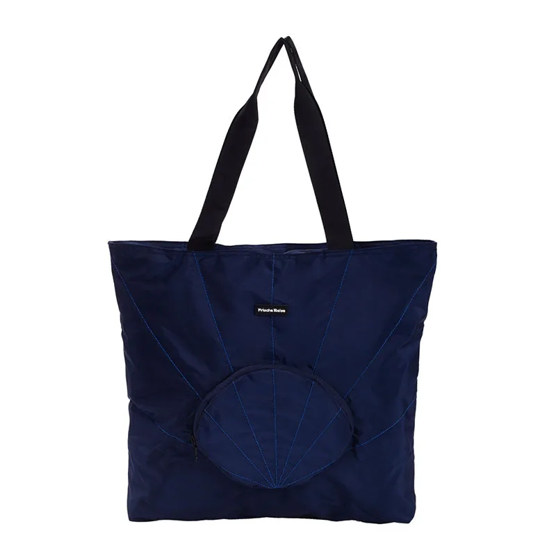 Складная сумка с эффектом памяти, сумка в сложенном виде, водонепроницаемая сумка для путешествий, сумка на плечо, дизайнерская сумка для путешествий, сумка для сна для девочек - Цвет: Navy