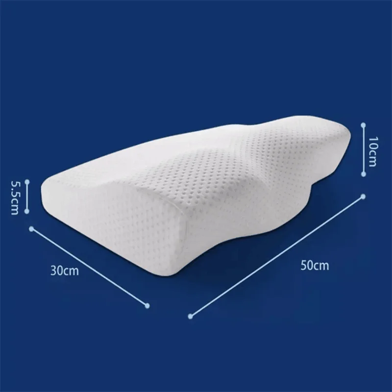 Neck protection Slow Rebound Memory Foam Butterfly Shaped Pillow Health Cervical Neck size in 50*30CM Memory Foam Bedding Pillow