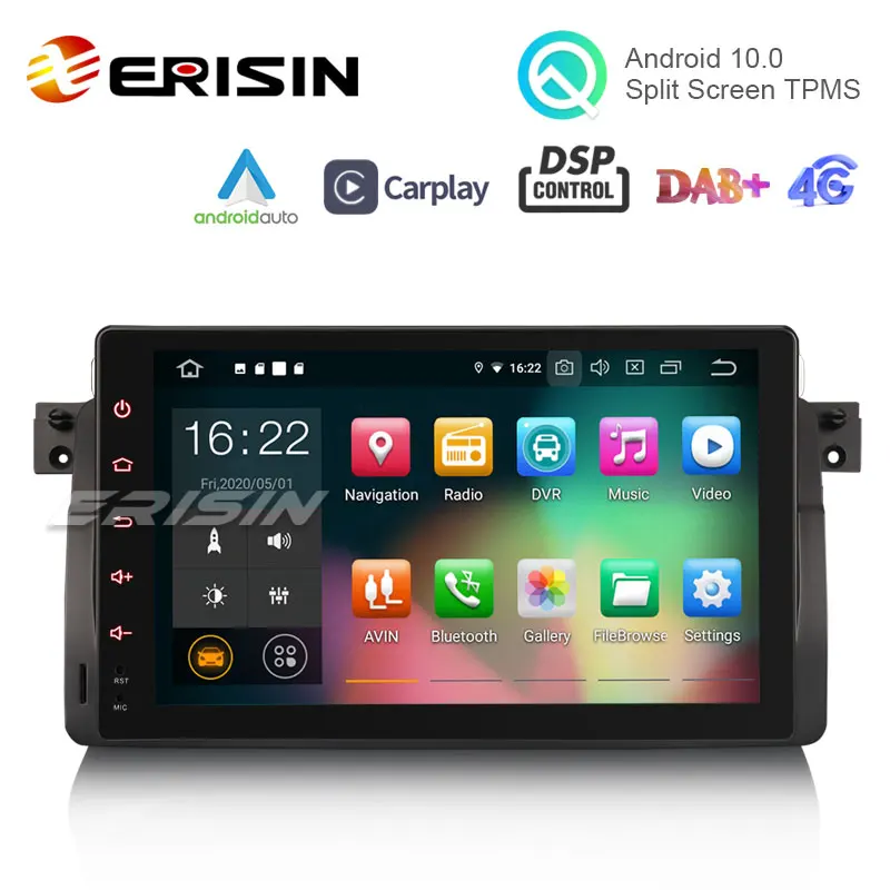 Erisin 8103 9 &quotOcta Core Android 10 0 Car Stereo DSP CarPlay Auto GPS TPMS DAB + 4G для BMW 3er E46 318 320 325 M3 MG ZT