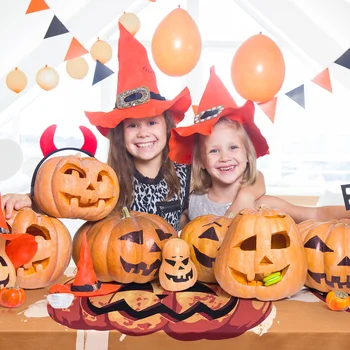 

1 Pc Halloween Pumpkin Waterproof Printed Cloth Tablecloth (Assorted Color)