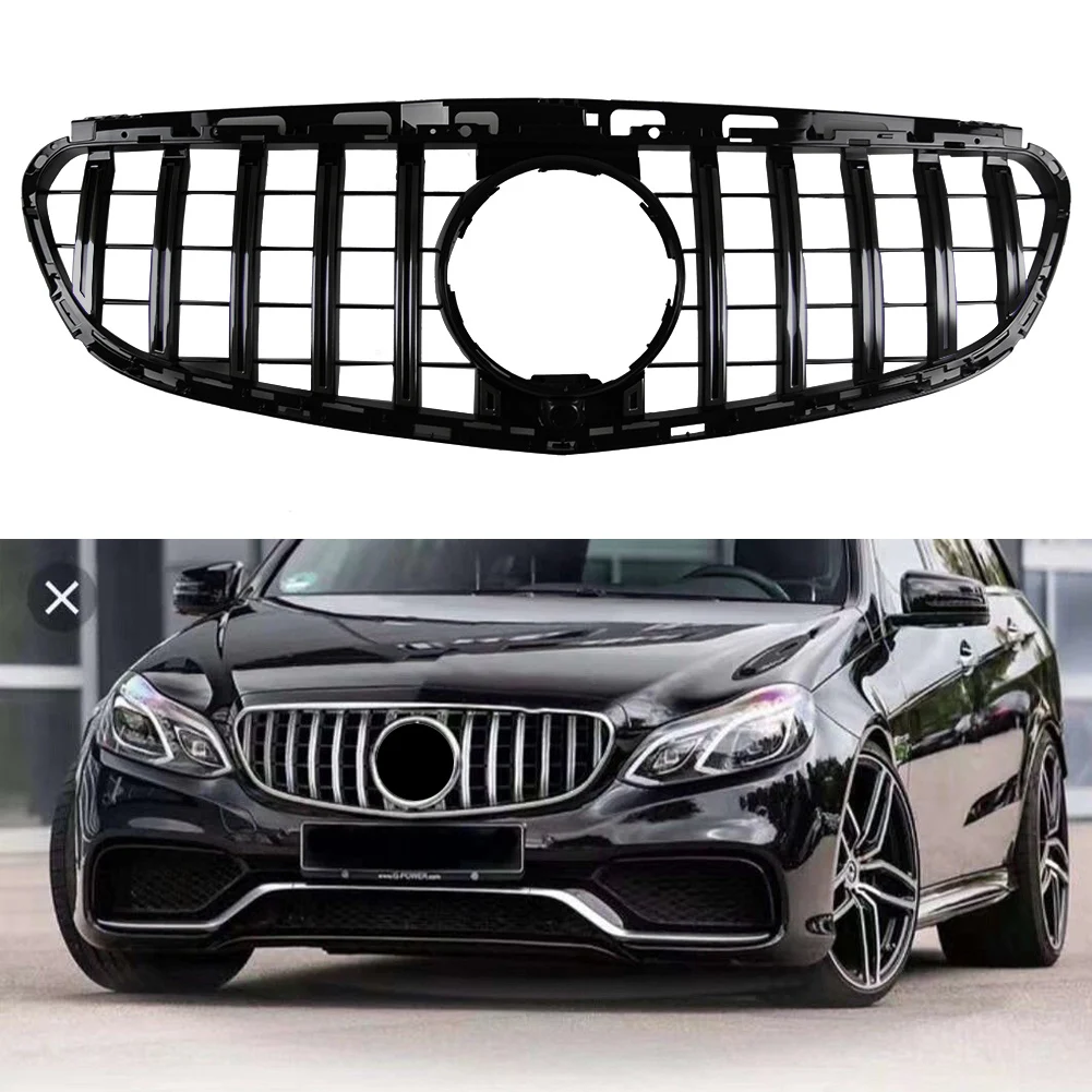 Авто Передняя решетка GT стиль сетки гриль для Mercedes Benz E Class W212 E63 E200 E250 E300 E350 E400 E500 2014
