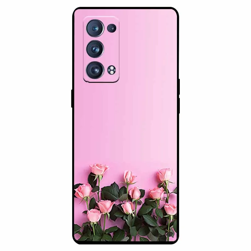 Shockproof Soft Silicone TPU Back Cover for Oppo Reno 6 Pro 5G - Cute and Durable