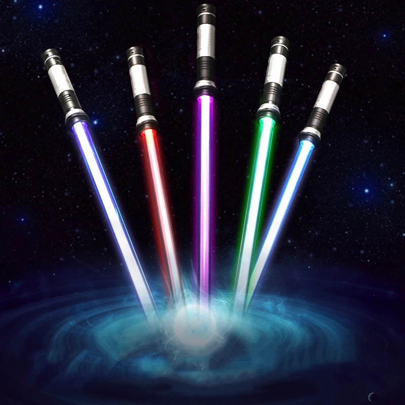 

New Stretch Lightsaber Toy Light Saber Kpop Lightstick Rgb Lightsaber Luminous Led Toy Metal Handle Heavy Dueling 7 Color Change