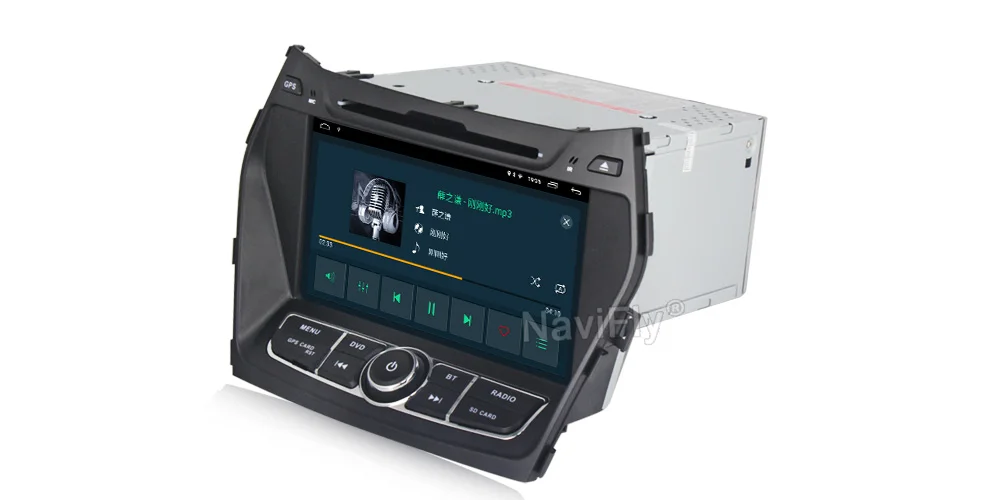NaviFly 2 ГБ+ 32 ГБ DSP Android 9,0 автомобильный dvd радио плеер для hyundai IX45 Santa fe 2013 AV выход gps навигационная карта navi