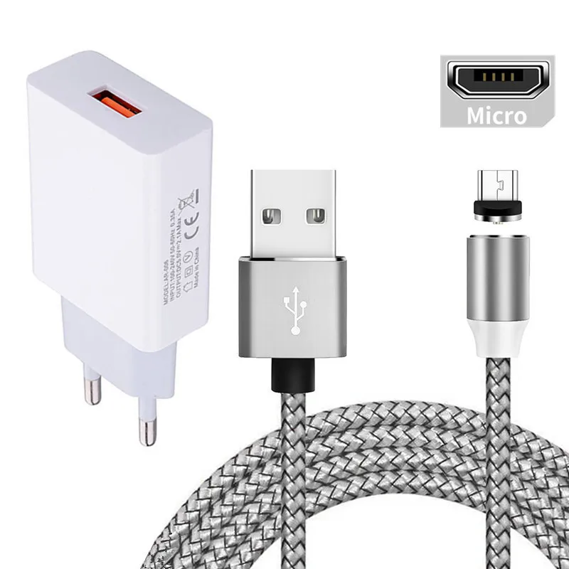Магнитный зарядный кабель Micro USB для Samsung Xiaomi Redmi 7 Huawei honor 8X Meizu M5 LG K50s alcatel Android |