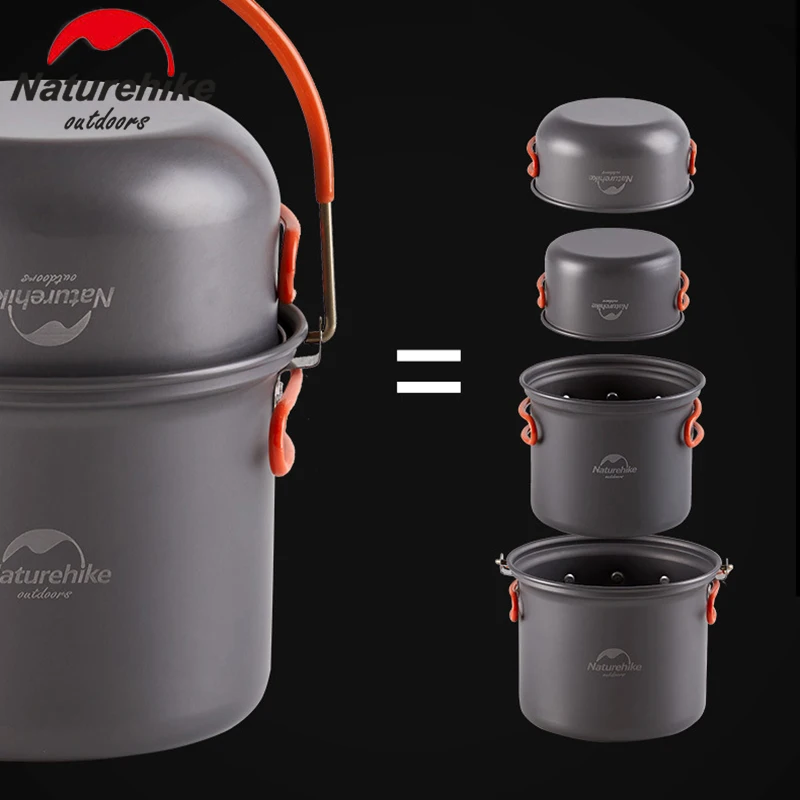 Naturehike для приготовления пищи чаша горшок плита духовка Набор Открытый Кемпинг посуда