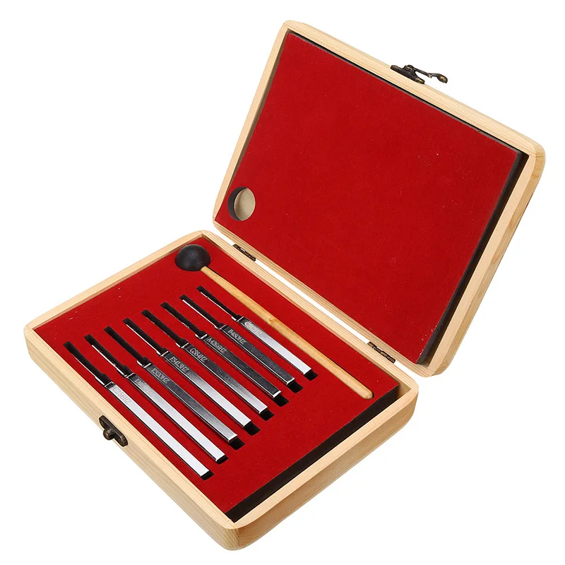 8Pcs 256-512HZ Steel Tuning Fork Set Health Physics Vibration Medical Diagnostic + Mallet Vibration Therapy Medical Tools