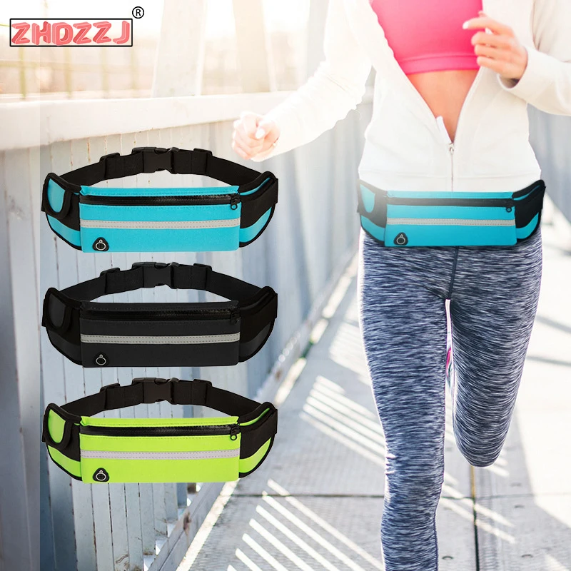 

Outdoor Running Waterproof Waist Bag Anti-theft Mobile Phone Holder pack Bag invisible kettle Bag Women Gym Fitness Bag