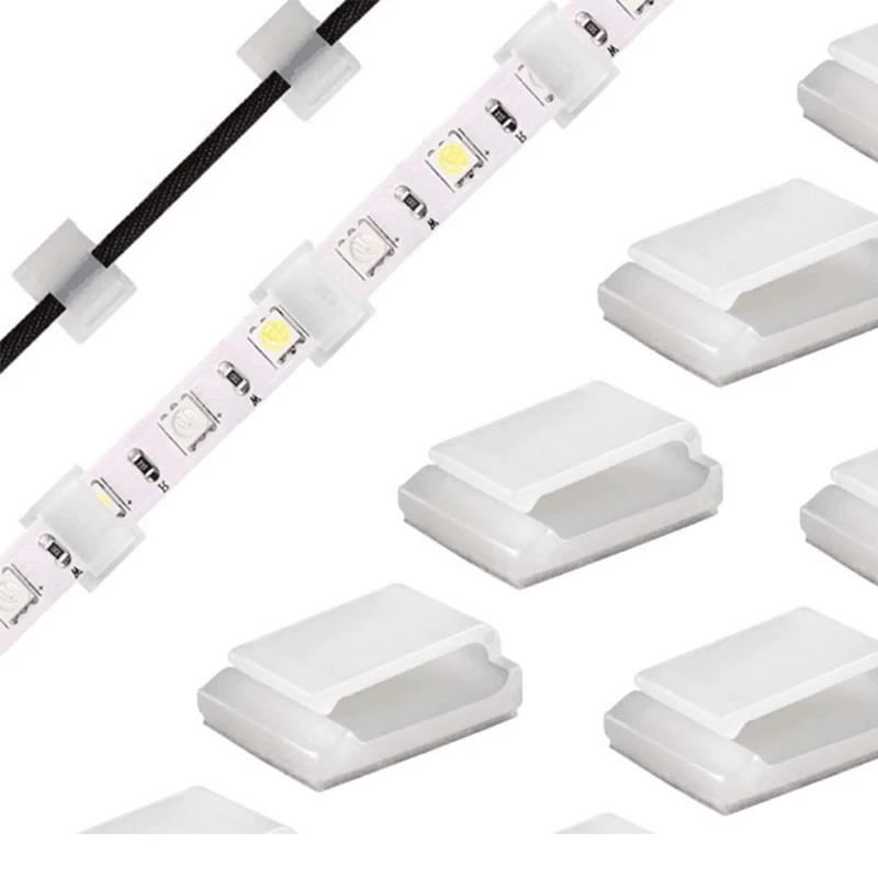 

5pc/lot Led Strip Clip Buckle Wire Clip Tie Mounts Strip Buckle PA fixer Wire Cord Clip Cable Holder Tie Clips Fixer 3M Adhesive