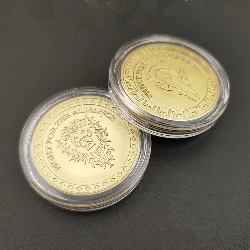 

World of Warcraft Gold Coin Cosplay Prop The Horde and The Alliance Double Sided Metal Coin