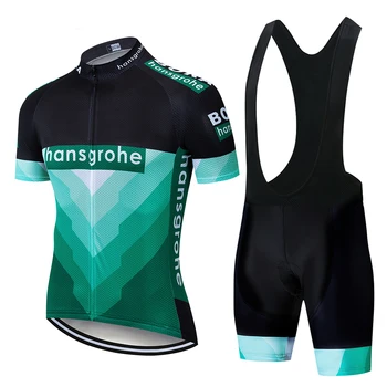 

2020 Men summer pro cycling jersey short sleeve Riding T-shirt mtb bycicle clothing 9D Gel pad Bib shorts Outdoor quick drying