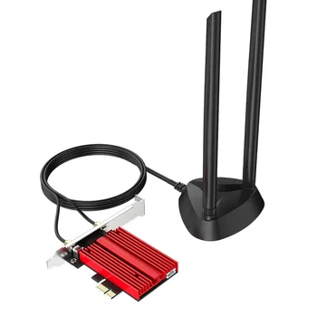 

AX200plus PCIE Network Card With Movable Antenna Dual Band Bluetooth 5.1 Desktop Accessories 2.4G 5.8G Wifi6 3000Mbps Adapter