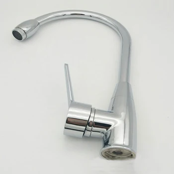 

Kitchen Faucets Silver Single Handle Pull Out Kitchen Tap Single Hole Handle Swivel 360 Degree Water Mixer Tap Mixer Tap