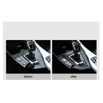 

Carbon Fiber Gear Shift Panel Cover Trim Console Decoration Strip 3D Sticker for BMW 1 Series 116i 118i F20 F21